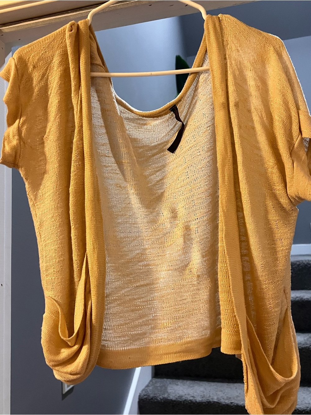 Marshalls Cream Draped Short-Sleeve Tunic